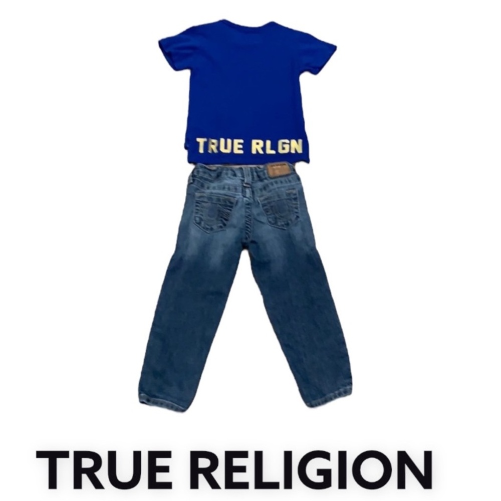 Authentic True Religion designer signature Jeans & tee shirt Sz
2T - Picture 1 of 8